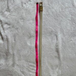 Liz Claiborne off-white leather belt size small